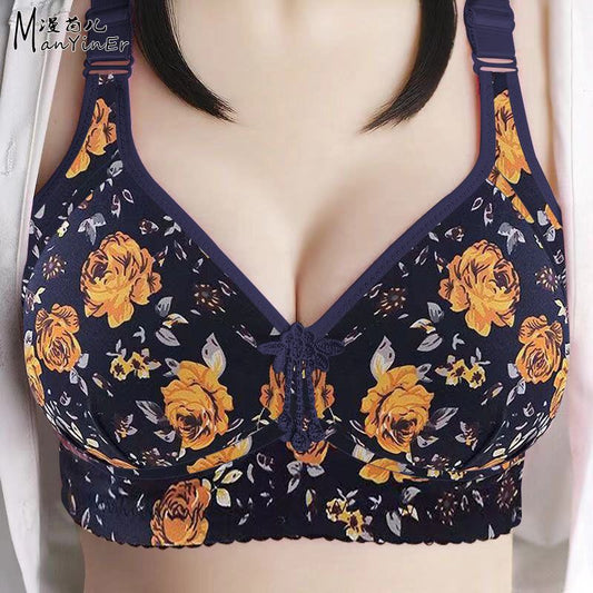 BlossomCharm Printed Support Bra – Uplifted Confidence in Style