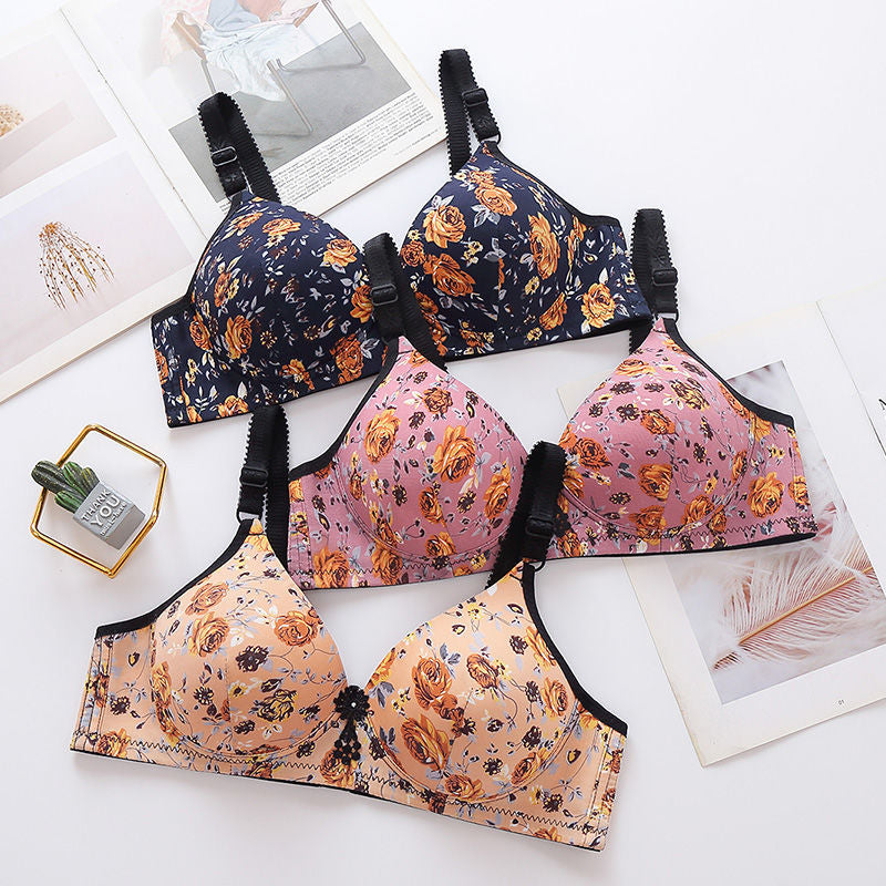 BlossomCharm Printed Support Bra – Uplifted Confidence in Style