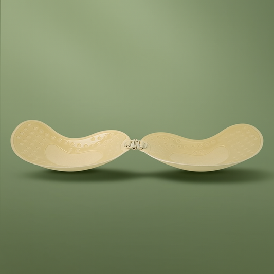 Invisible  Mango-Shaped Adhesive Bra – Strapless,  Backless & Reusabl