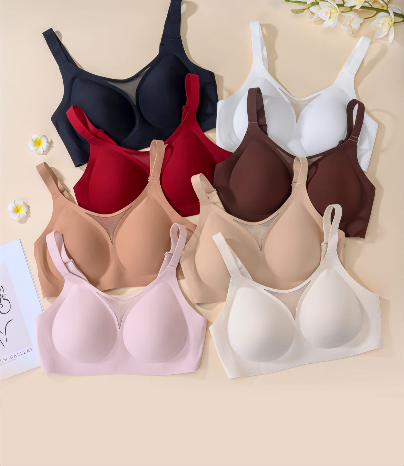Soft Comfort Bra with Net Detail – Wire-Free Everyday Support