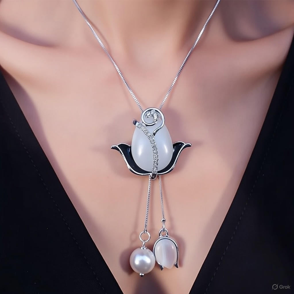 Aurora Gem & Pearl Necklace