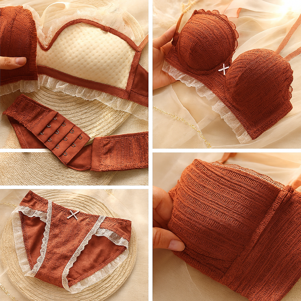 Vintage Lace Charm Lingerie Set – Elegance & All-Day Support