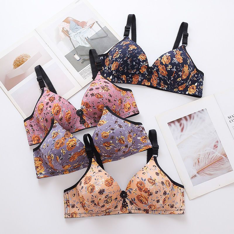 BlossomCharm Printed Support Bra – Uplifted Confidence in Style