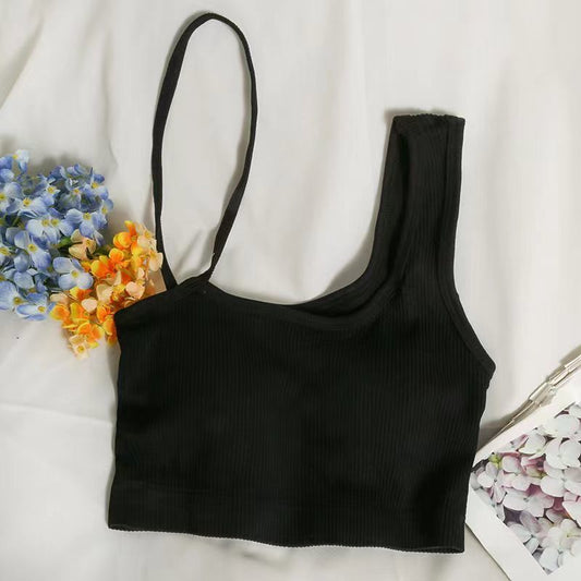 Twist Edge One-Shoulder Crop Top