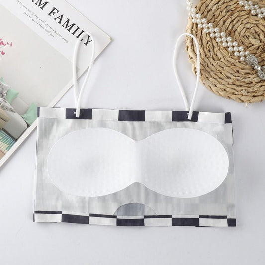 GridPop Checkered Bandeau – Bold Prints with Built-In Comfort
