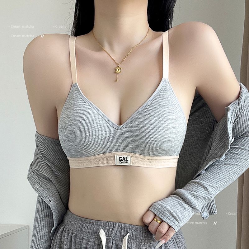 Seamless Ribbed Cotton Bralette with Stretch Band – GAL Dreamwear