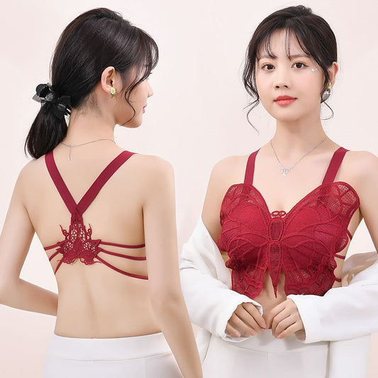 Butterfly Embroidered Lace Bra – Elegant Comfort Meets Alluring Style