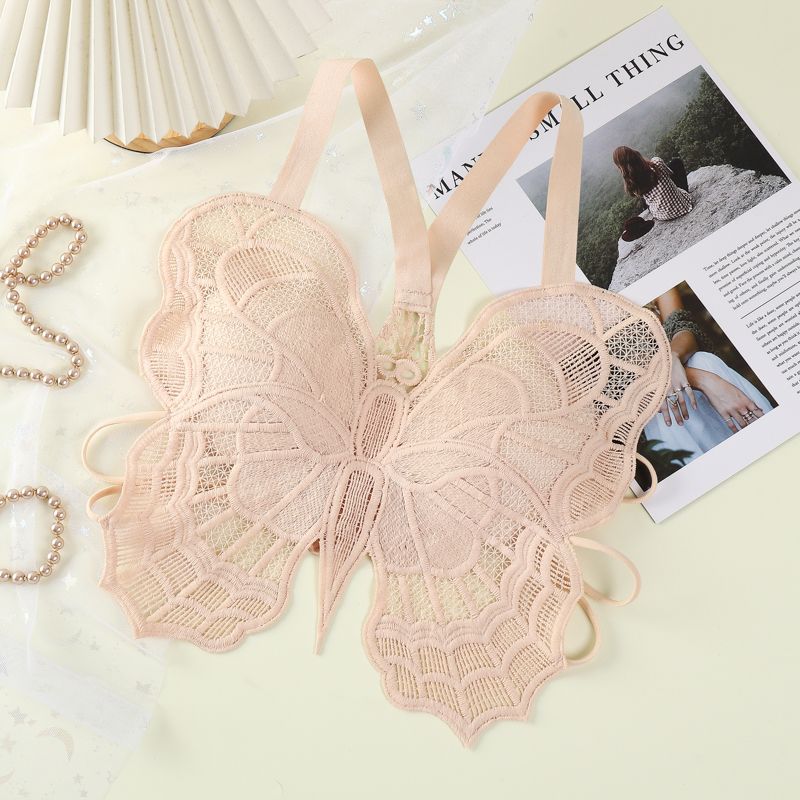 Butterfly Embroidered Lace Bra – Elegant Comfort Meets Alluring Style