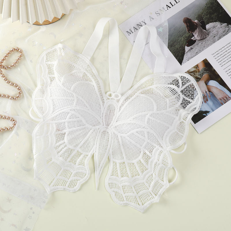Butterfly Embroidered Lace Bra – Elegant Comfort Meets Alluring Style