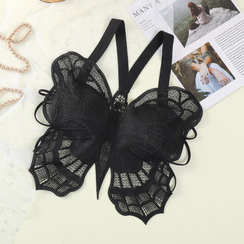 Butterfly Embroidered Lace Bra – Elegant Comfort Meets Alluring Style