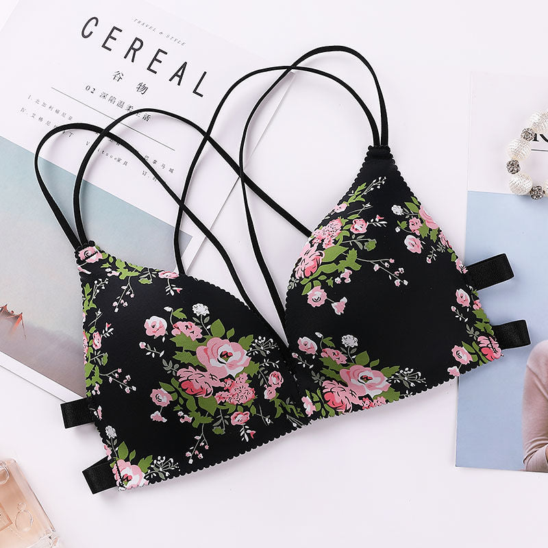 Floral Triangle Bra