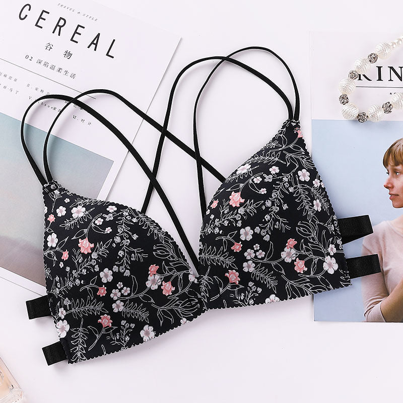 Floral Triangle Bra