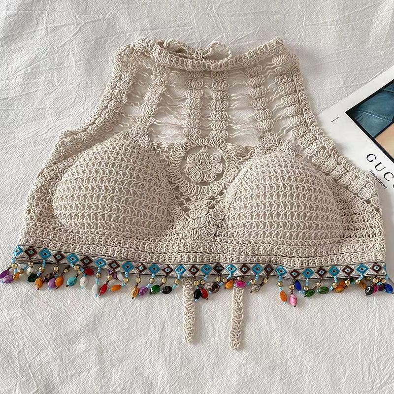 Boho Crochet Handmade Halter Top
