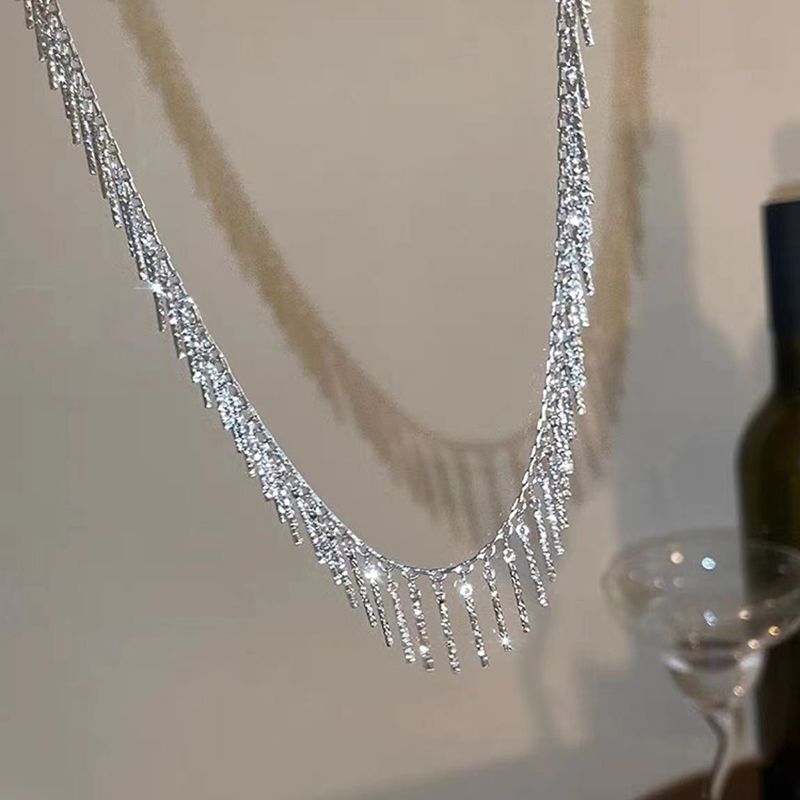 Cascading Crystal Necklace & Earrings Set