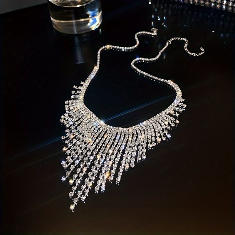 Cascading Crystal Statement Necklace