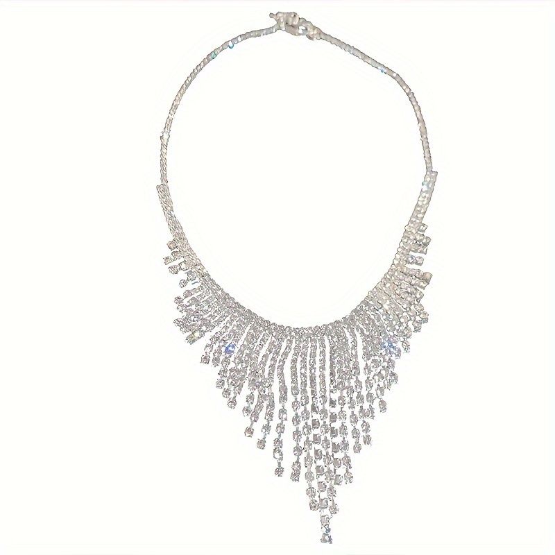 Cascading Crystal Statement Necklace