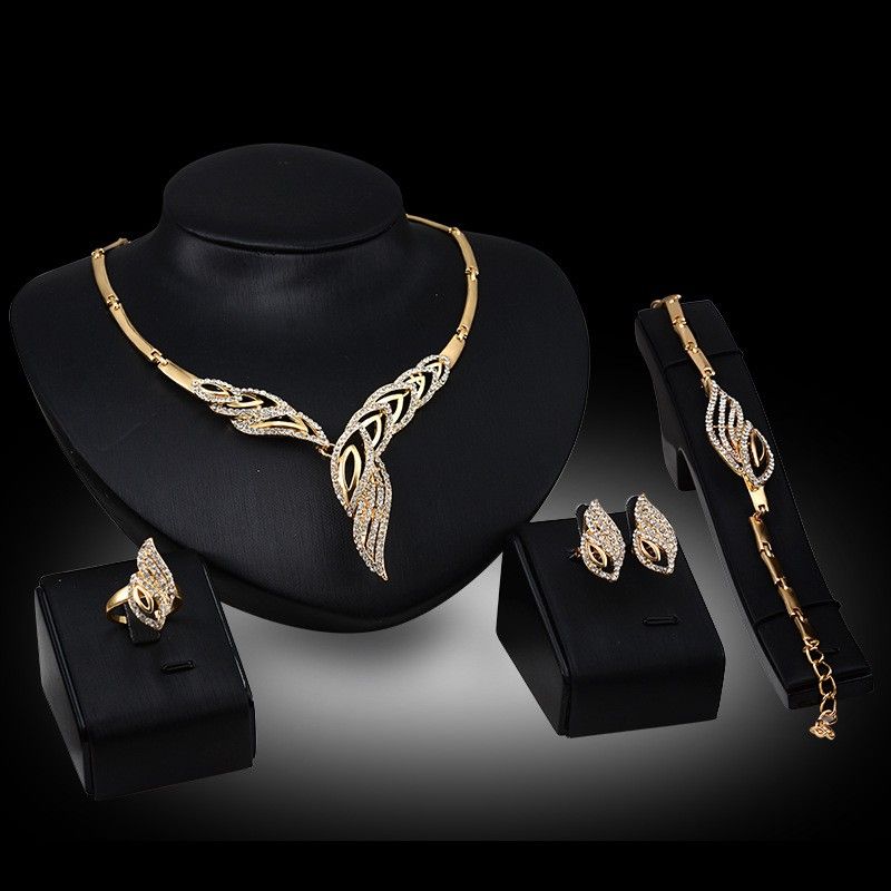 Gilded Leaf Jewelry Set