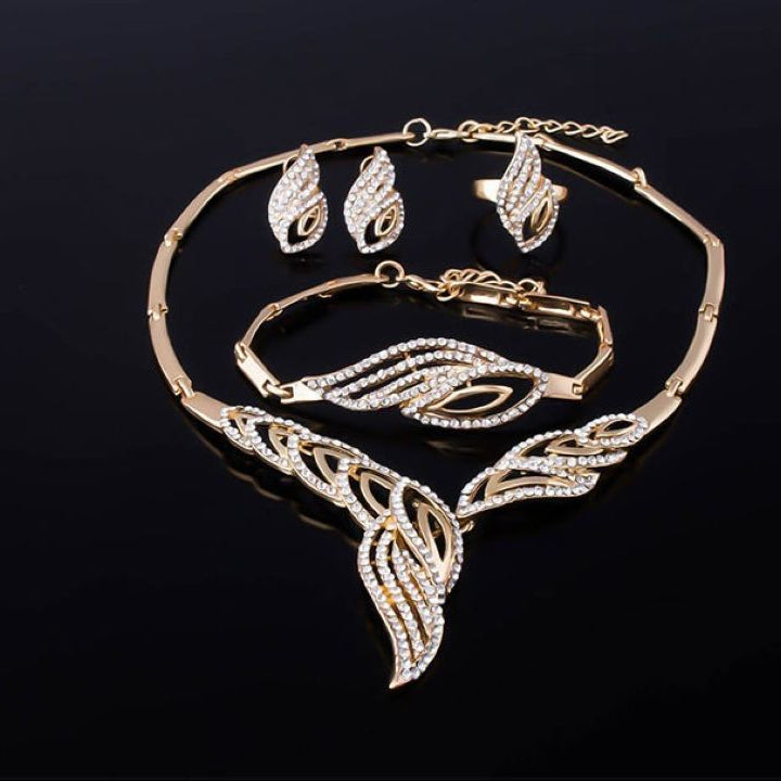 Gilded Leaf Jewelry Set