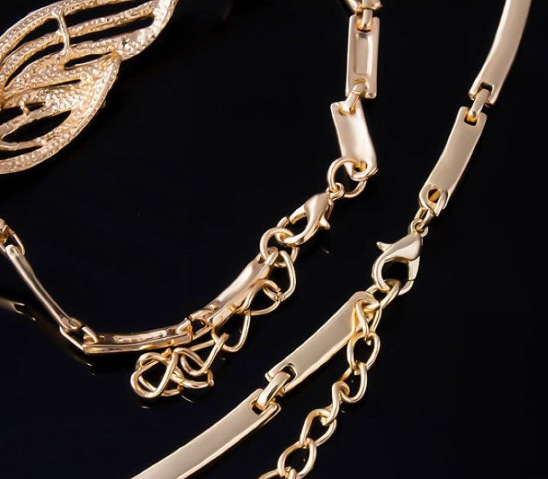Gilded Leaf Jewelry Set