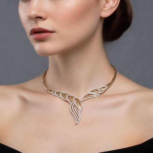 Gilded Leaf Jewelry Set