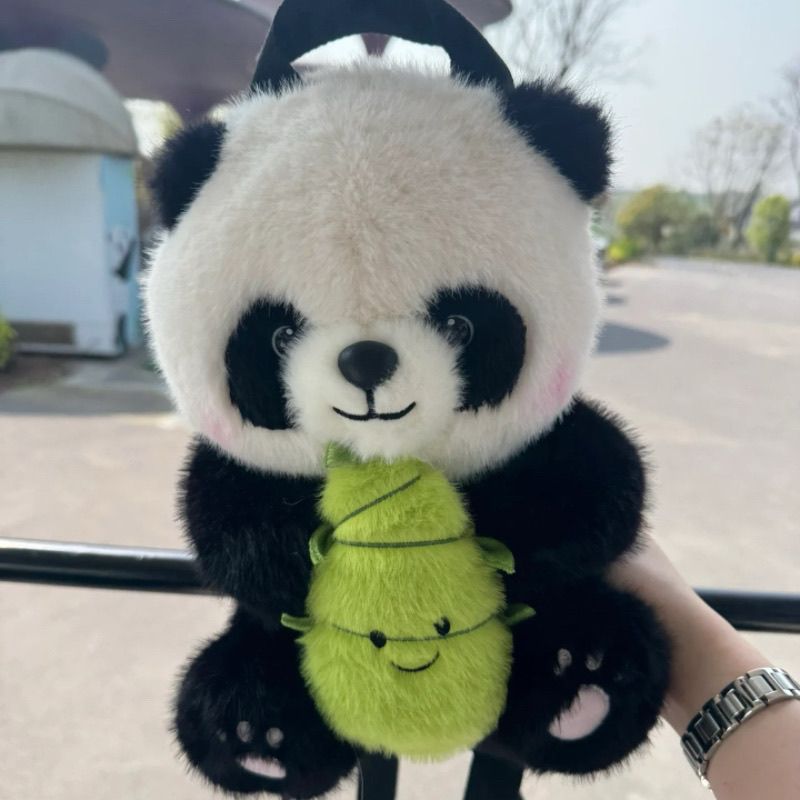 Panda with Bamboo Plush Backpack