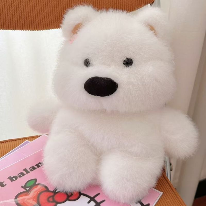 Fluffy White Teddy Bear Crossbody Bag