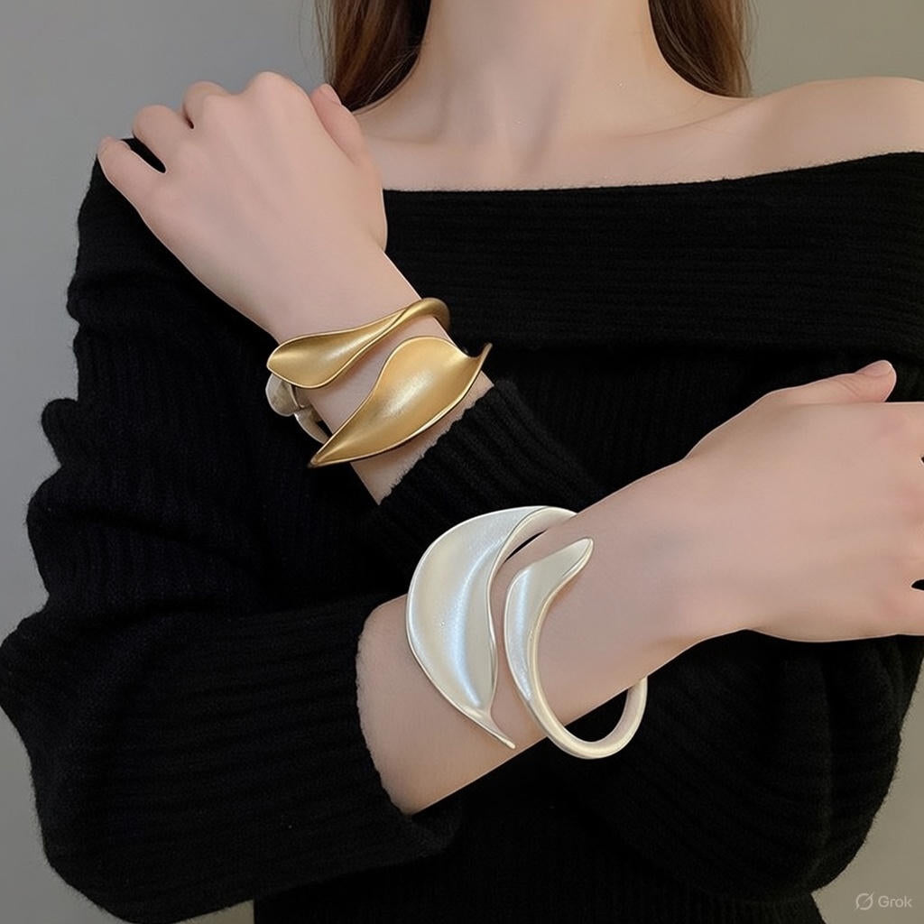 Sculptural Leaf Cuff