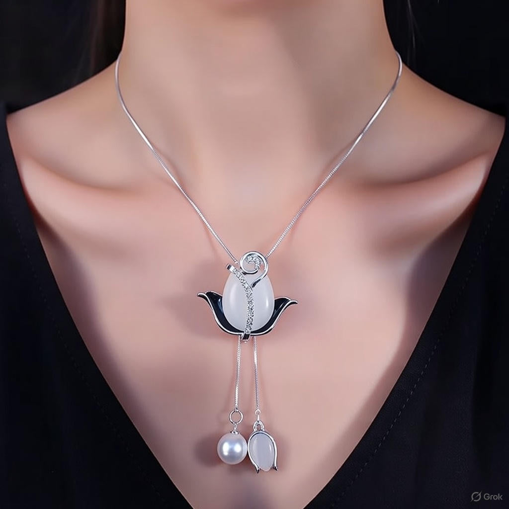 Aurora Gem & Pearl Necklace