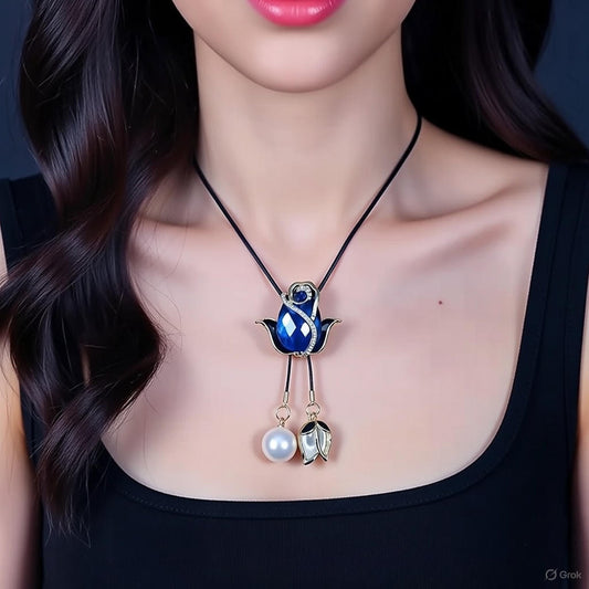 Aurora Gem & Pearl Necklace